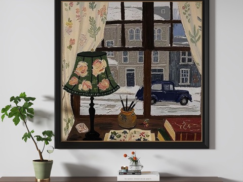 简欧，复古，中古，轻奢，法式，油画，装饰画3d模型