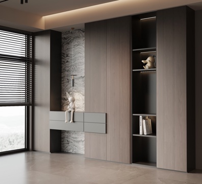  现代意式鞋柜 入户玄关柜3d模型 