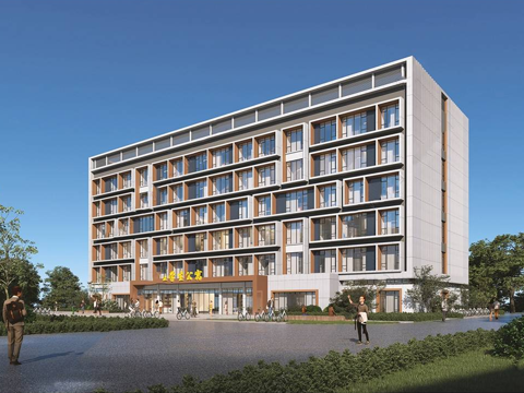 现代公寓楼 学生宿舍楼su模型