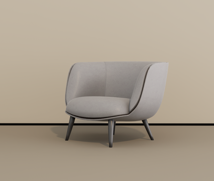  单人沙发su模型 