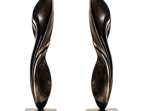 金属雕塑摆件su模型