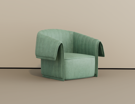 单人沙发su模型