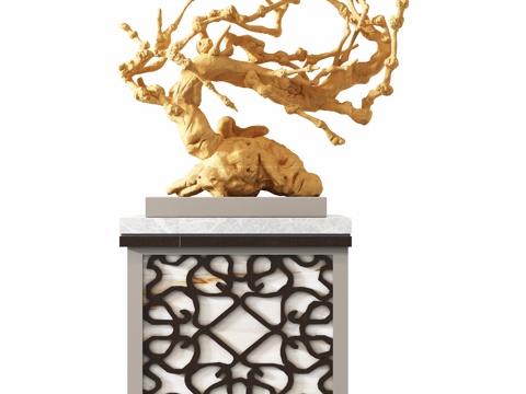 中式装饰摆件3d模型