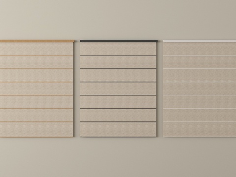 现代卷帘 布帘 罗马帘su模型