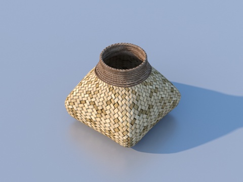 鱼篓 渔具 编织容器3d模型