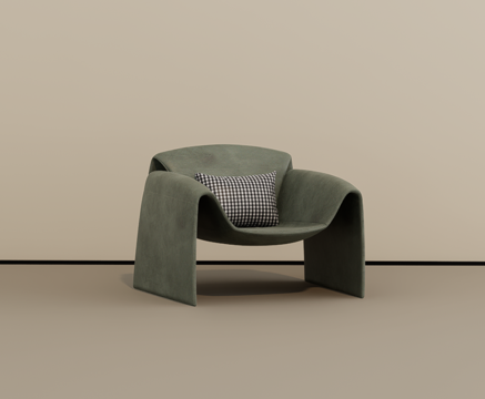 单人沙发su模型