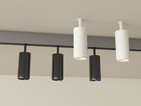 现代筒灯射灯 明装筒灯射灯su模型