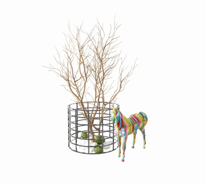  现代装饰摆件组合3d模型 