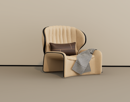 单人沙发su模型