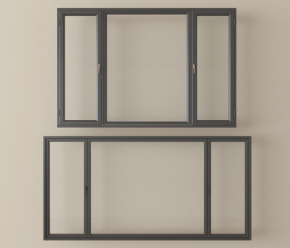  现代窗组合 平开窗 落地窗 阳台窗3d模型 