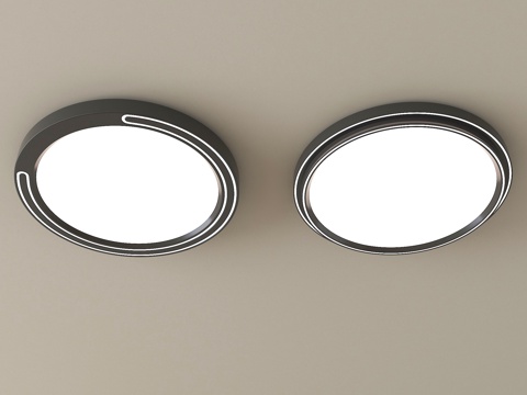 现代简约吸顶灯 客厅吸顶灯su模型