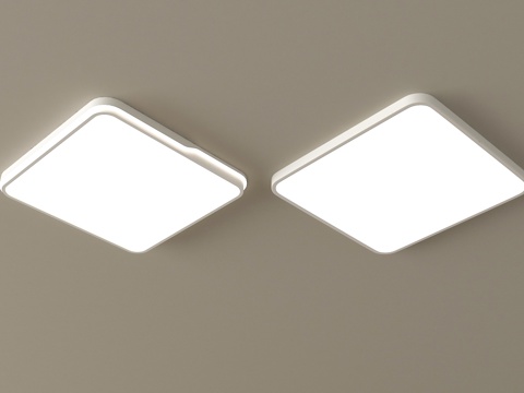 现代简约吸顶灯 客厅吸顶灯su模型