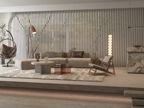 现代客厅su模型