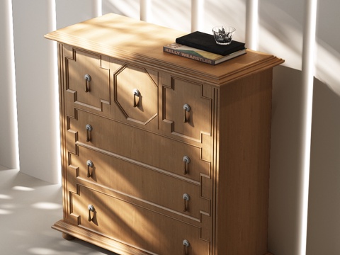 美式斗柜 美式边柜 美式装饰柜 美式玄关柜 现代美式玄关柜su模型