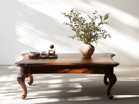 美式茶几su模型