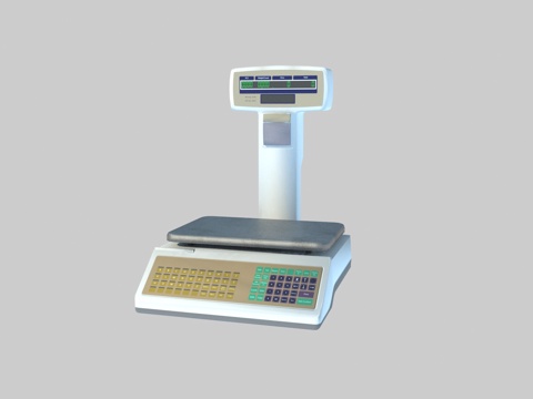  超市电子秤3d模型 
