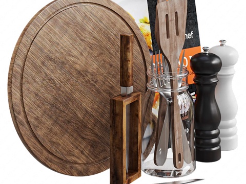  厨房摆件组合3d模型 