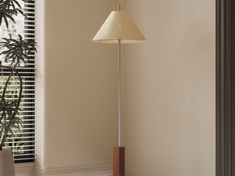 现代中古落地灯 法式复古落地灯su模型