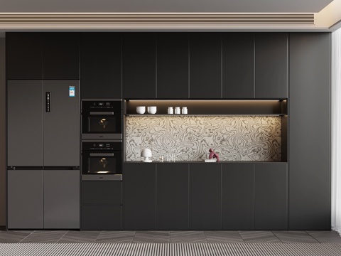  现代意式酒柜 餐边柜3d模型 