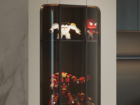 现代装饰柜su模型