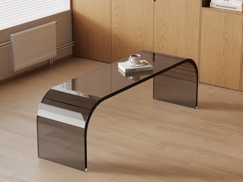 现代长凳 亚克力长凳su模型