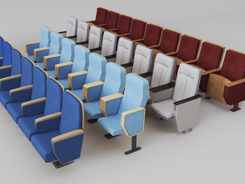  报告厅椅子3d模型 
