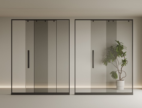 卫生间推拉门su模型