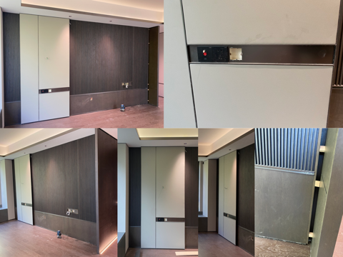 床头扪皮硬包背景、木格栅背景墙、背景墙造型设计、卧室背景墙cad施工图