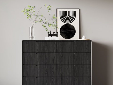 现代意式鞋柜 玄关柜su模型