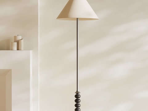 法式复古落地灯su模型