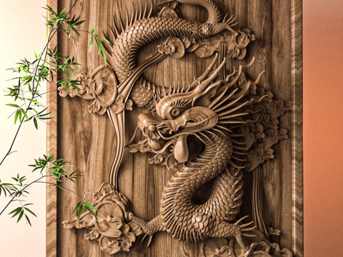 龙雕刻su模型