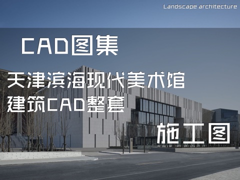 天津滨海现代美术馆建筑CAD施工图整套cad施工图