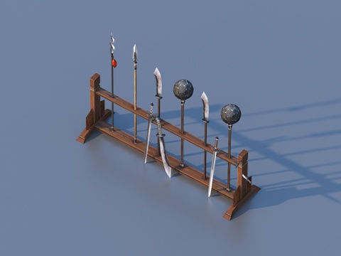 兵器 武器 架子 游戏道具3d模型