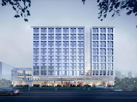 现代酒店公寓建筑 商业建筑su模型su模型