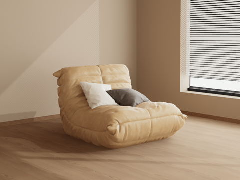  懒人沙发su模型 