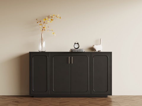 法式复古鞋柜 玄关柜su模型