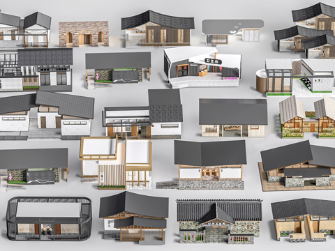 现代公厕 公共卫生间建筑su模型