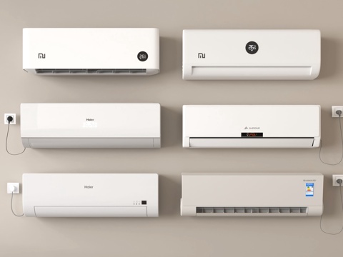 现代空调 壁挂式空调su模型