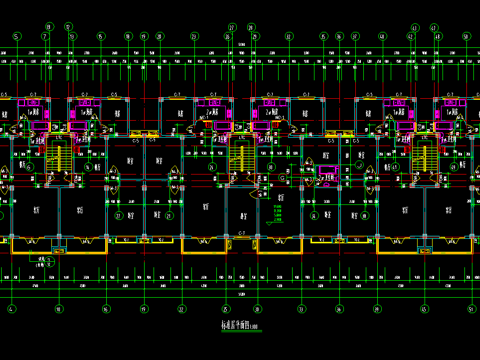 六层建筑施工图cad施工图