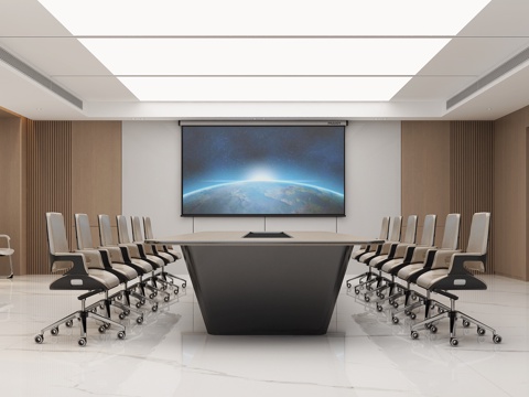  现代会议室 现代会议室 意式会议室3d模型 