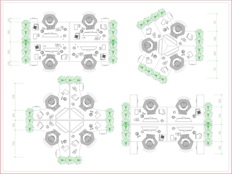 2025年最新办公桌椅员工工位CAD图库cad施工图