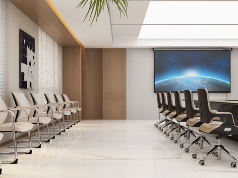  现代会议室 现代会议室 意式会议室3d模型 