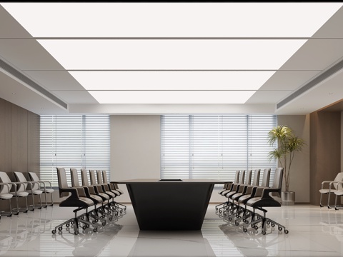  现代会议室 现代会议室 意式会议室3d模型 