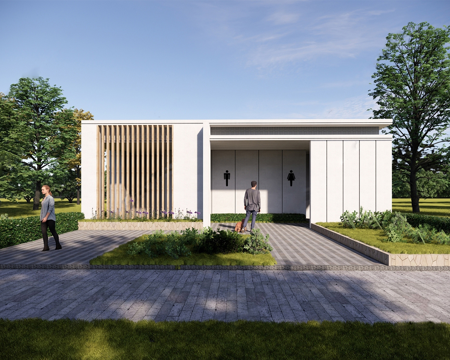 现代公厕 公共卫生间建筑su模型