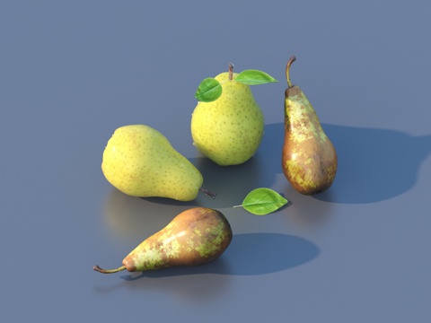  梨 水果 鳄梨 鸭梨 香梨3d模型 
