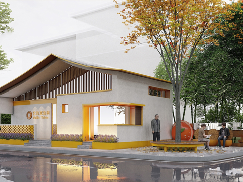 现代公厕 公共卫生间建筑su模型