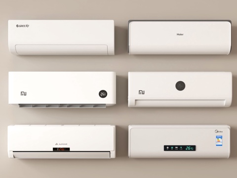 现代空调 壁挂式空调su模型