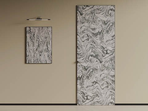 现代极简单开门su模型