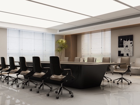  现代会议室 现代会议室 意式会议室3d模型 