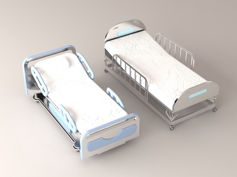 病床 患者床su模型